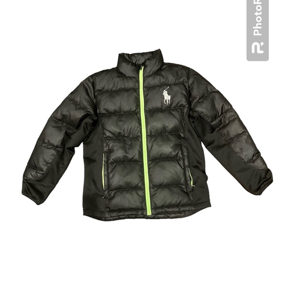 Polo Ralph Lauren Black and Neon Green Jacket - Picture 3 of 5